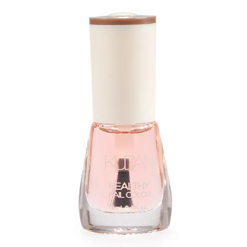 Nail Polish Without Baking Lamp White Fine Glitter Non-baking Non-peel Transparent Shiny Oil Base Coat Nude Nail Polish Good Vibrations