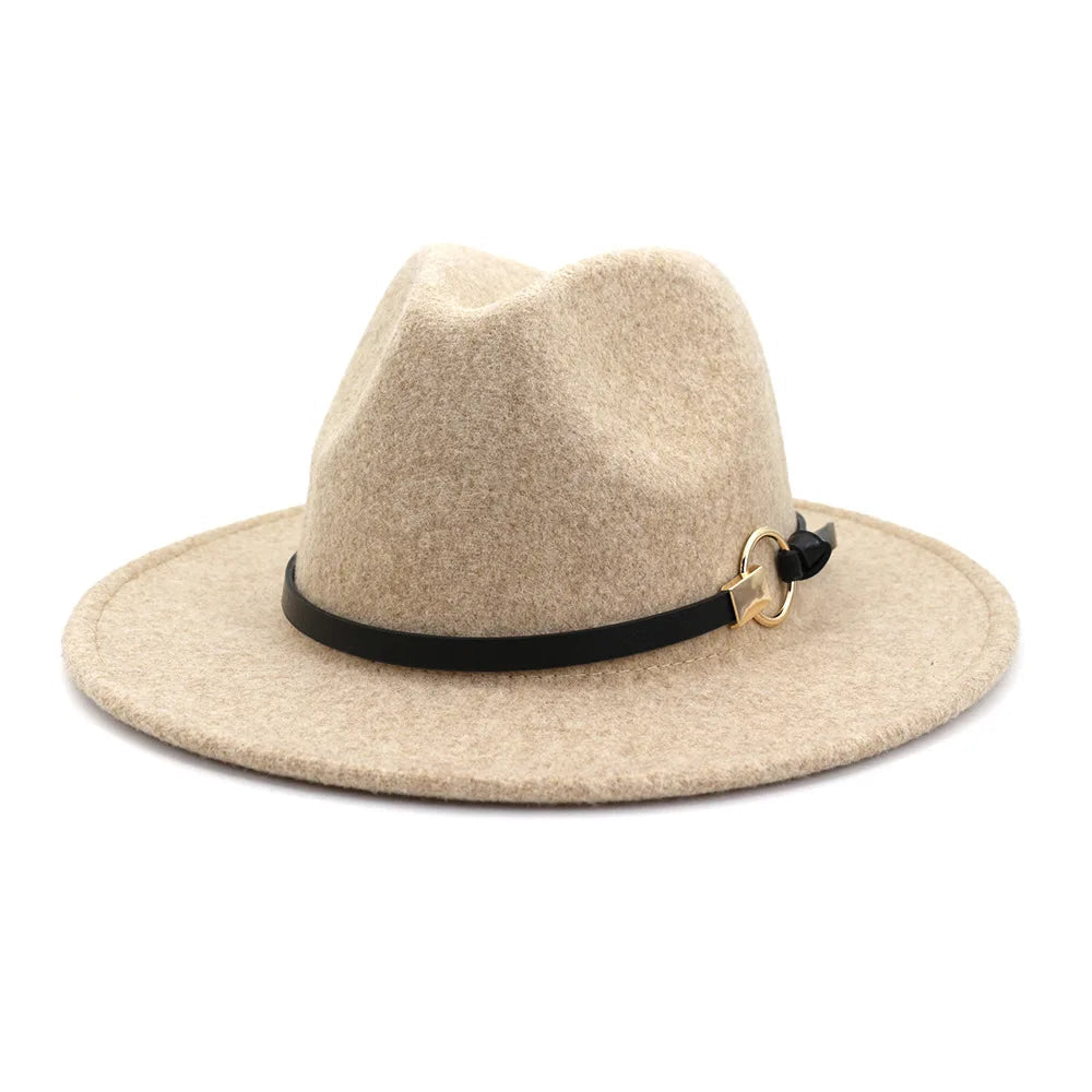 fedora hats for men and women couples jazz hats autumn and winter multicolor fashion wild warm flat brimmed hat Good Vibrations