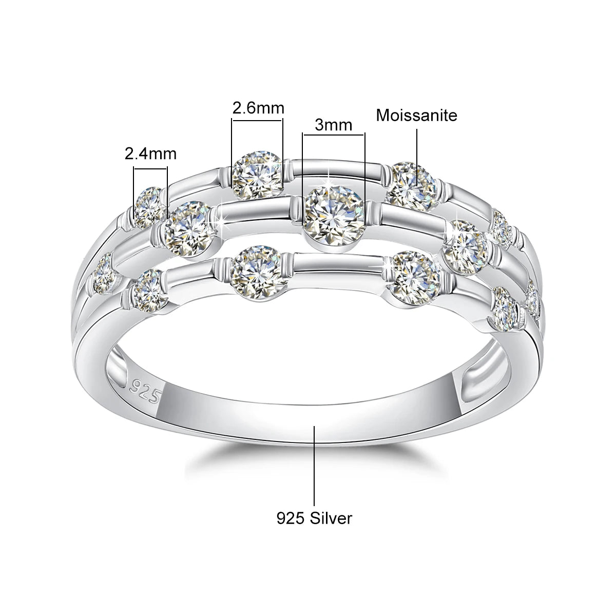 Szjinao Brand Trendy Moissanite Ring Eternity Wedding Band Solid 925 Silver Rings For Women Jewelry Engagement Gift Dropship Good Vibrations