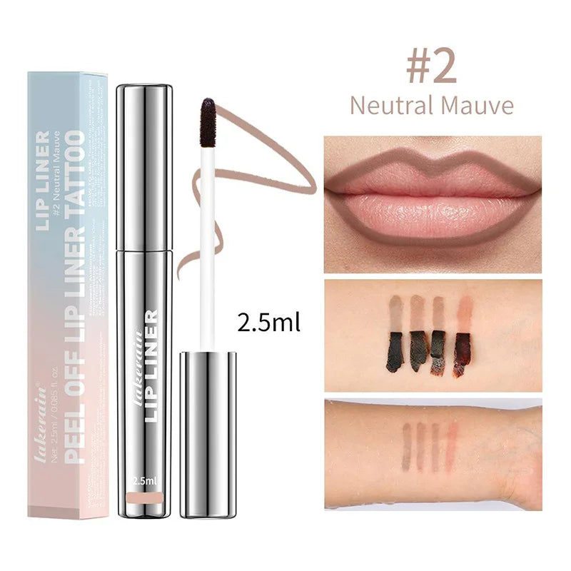 Waterproof Lip Liner Peel Off Tattoo Lipgloss Waterproof Long Lasting Matte Lip Tint Brown Contour Tear-off Lips Stain Cosmetic Good Vibrations