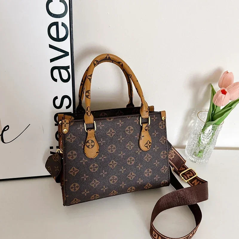 Classic Elegant Leather Handbag For Women Luxury Designer Crossbody Bag Versatile Shoulder Tote Purse Stylish Ladies Messenger Good Vibrations