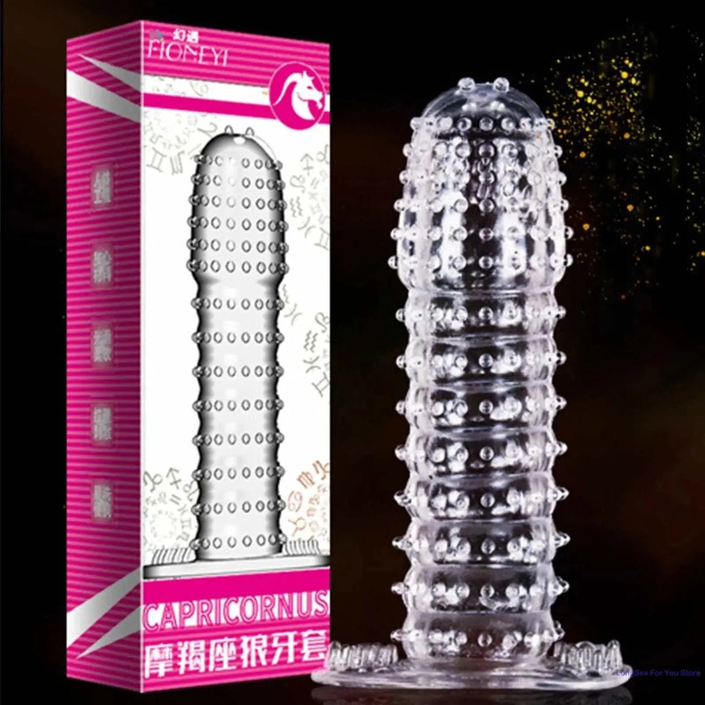 Particles Condoms Reusable Sex Toys High Sensitivity Sleeves