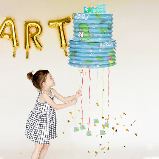 1pcs Dinosaur Party Theme Pinatas Boy Girl Kids Favor Piñata Birthday Party Decoration Baby Shower Toys DIY Paperboard Pinata Good Vibrations