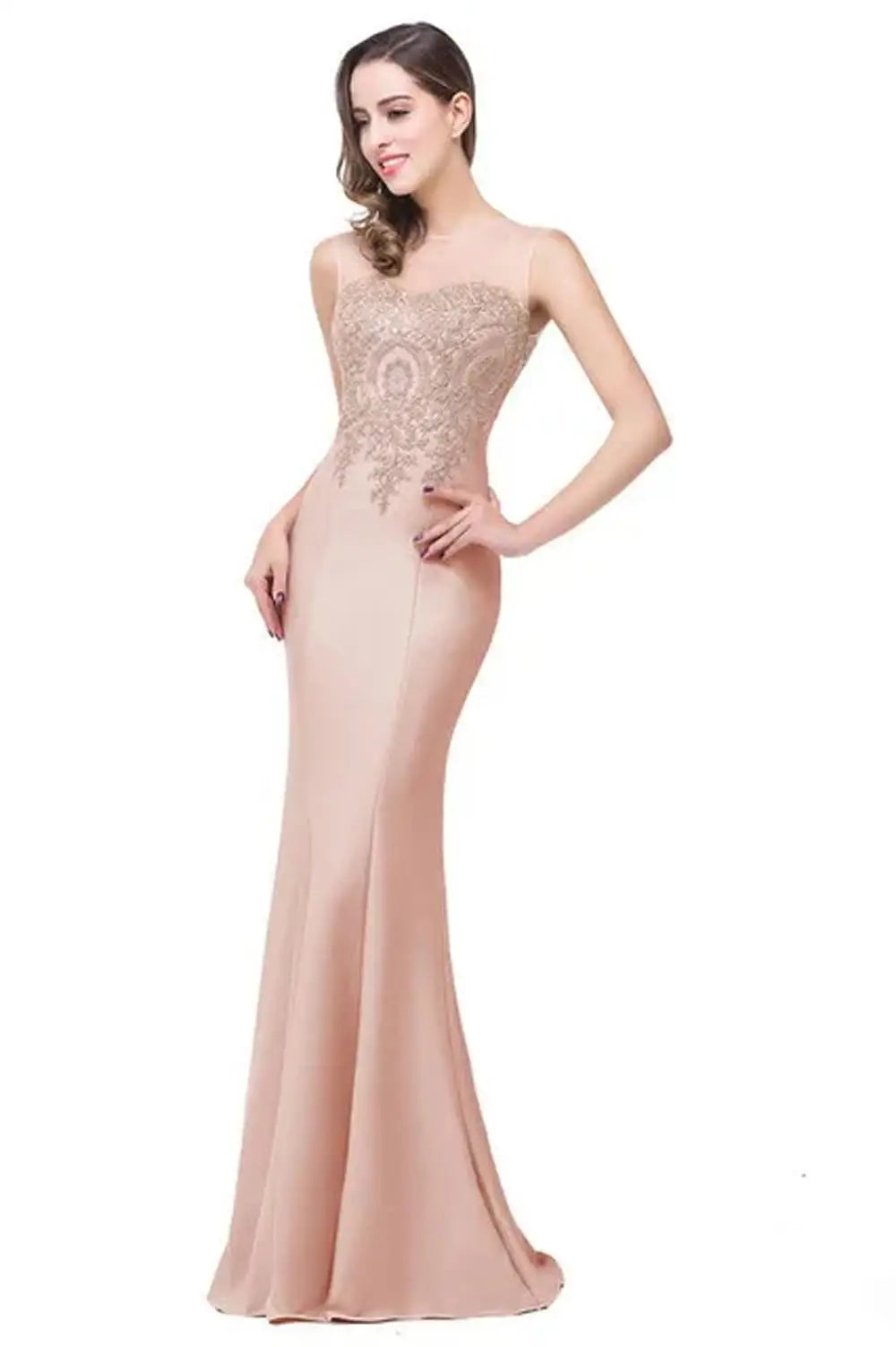 Mint Green Bridesmaid Dresses Mermaid Lace Applique Mesh Neck Backless Evening Formal Party Prom Gown For Bride Vestido De Gala Good Vibrations