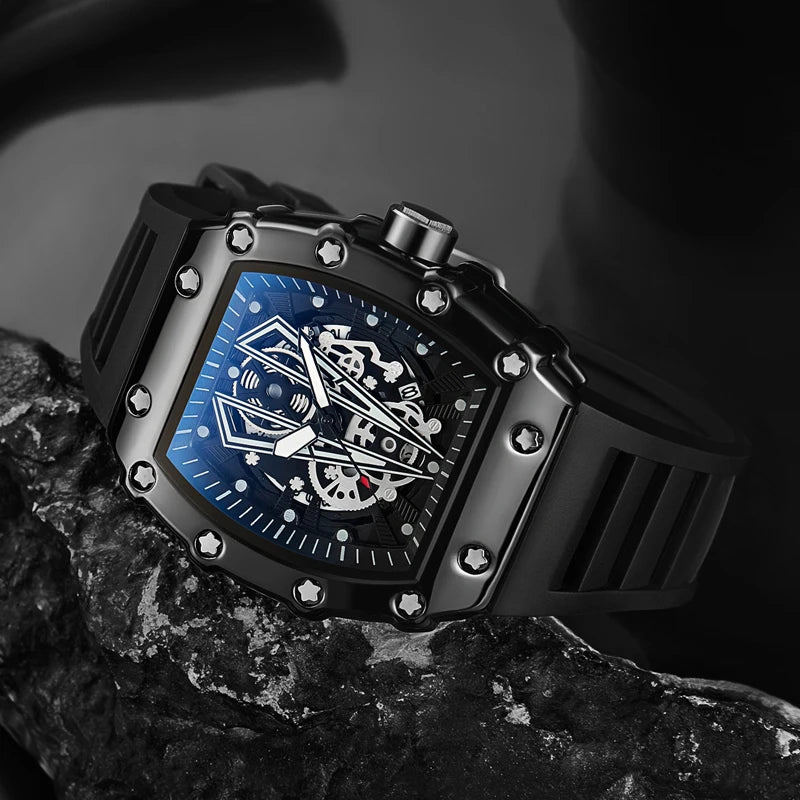 Foreign Trade Watch Large Dial For Men Quartz Waterproof Sport Square Luminous Watch For Men Good Vibrations
