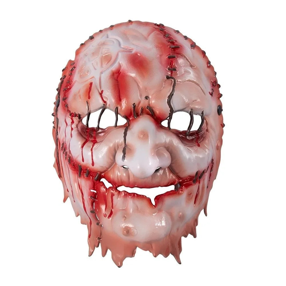 Blood Scar Halloween Witch Mask Facepiece Masquerade Dark Forest Mask Cosplay Old Man Face Scary Killer Devil Mask Halloween Good Vibrations