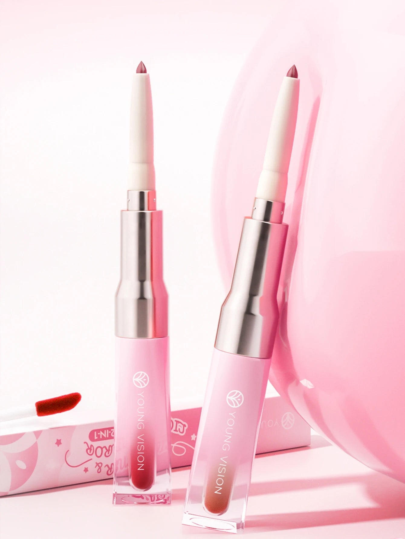 2-in-1 Lip Liner and Gloss Pen – Smooth Matte Liner & Mirror Shine Gloss for Defined, Juicy Lips – Perfect for Daily Makeup, Dat Good Vibrations