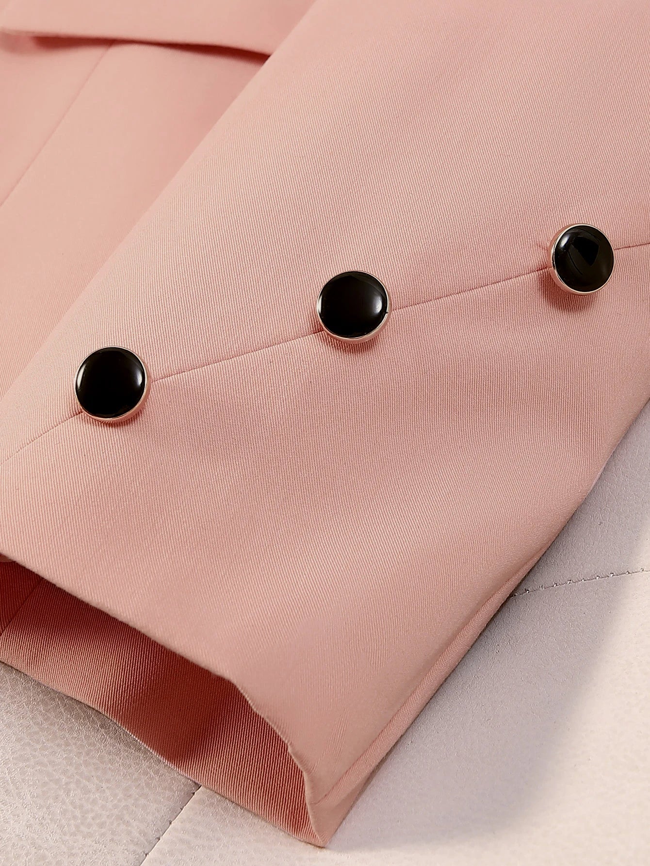Women's Casual Elegant Jacket Blazer, Design Stitching Sleeves Buttoned and Double Pockets Fine Jackets ,Suitable All Seasons