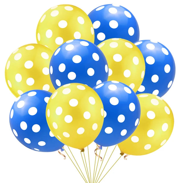 20pcs Polka Dot Balloons Globes 12Inch Pink Blue Latex Polka Dot Balloon Multicolor Wedding Birthday Party Festival Decoration Good Vibrations