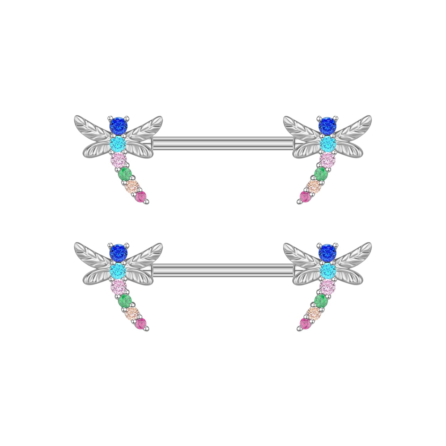 2pcs Steel Bear Dangled Zircon Nipple Piercing Sexy Breast Cover for Women Fashion Starfish Heart Shield Bar Barbell Nipple Ring Good Vibrations Adult Super Store
