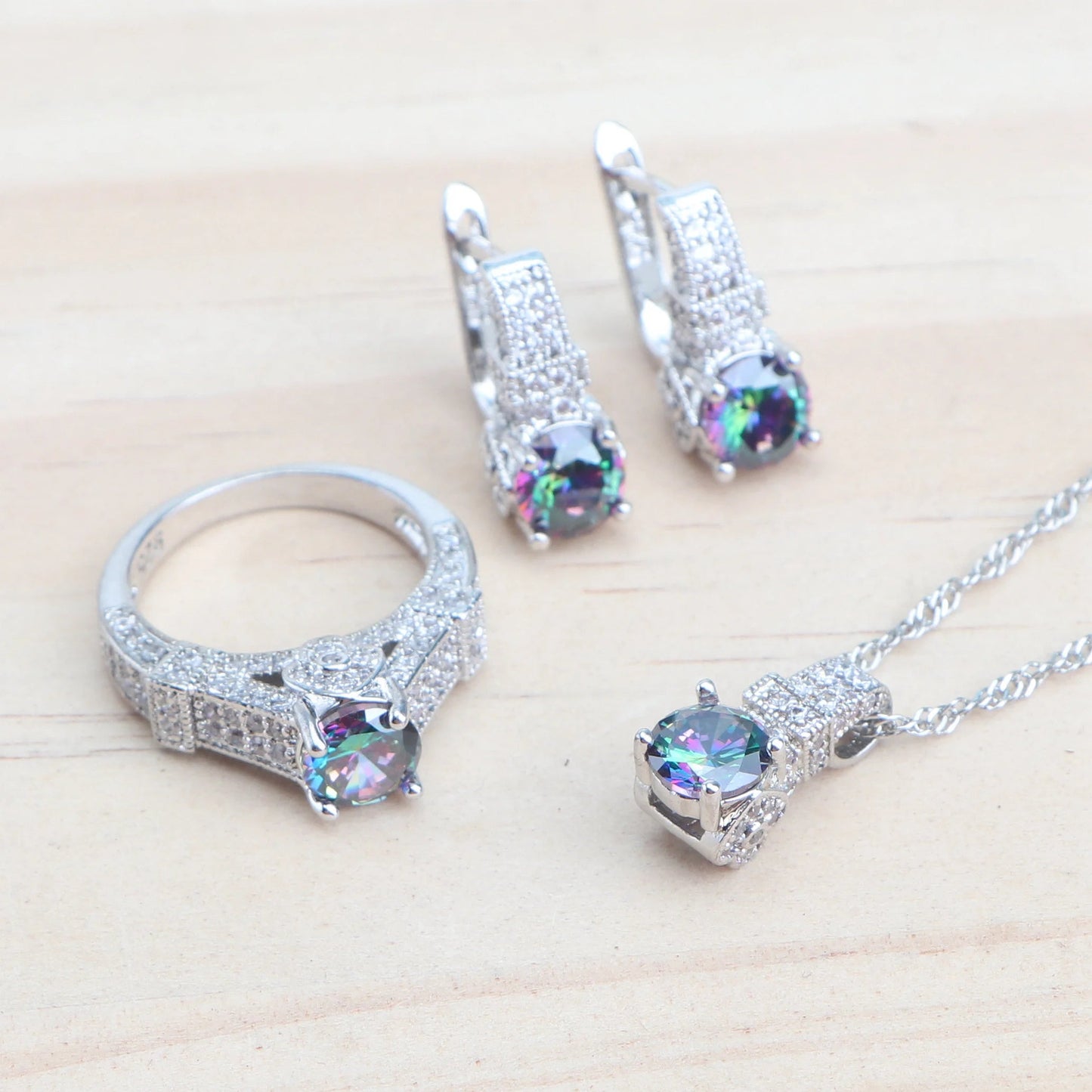 925 Sterling Silver Jewelry Sets For Women Wedding Jewelry Ladies Purple Zircon Earrings Bracelets Set Rings Pendant Necklace Good Vibrations Adult Super Store