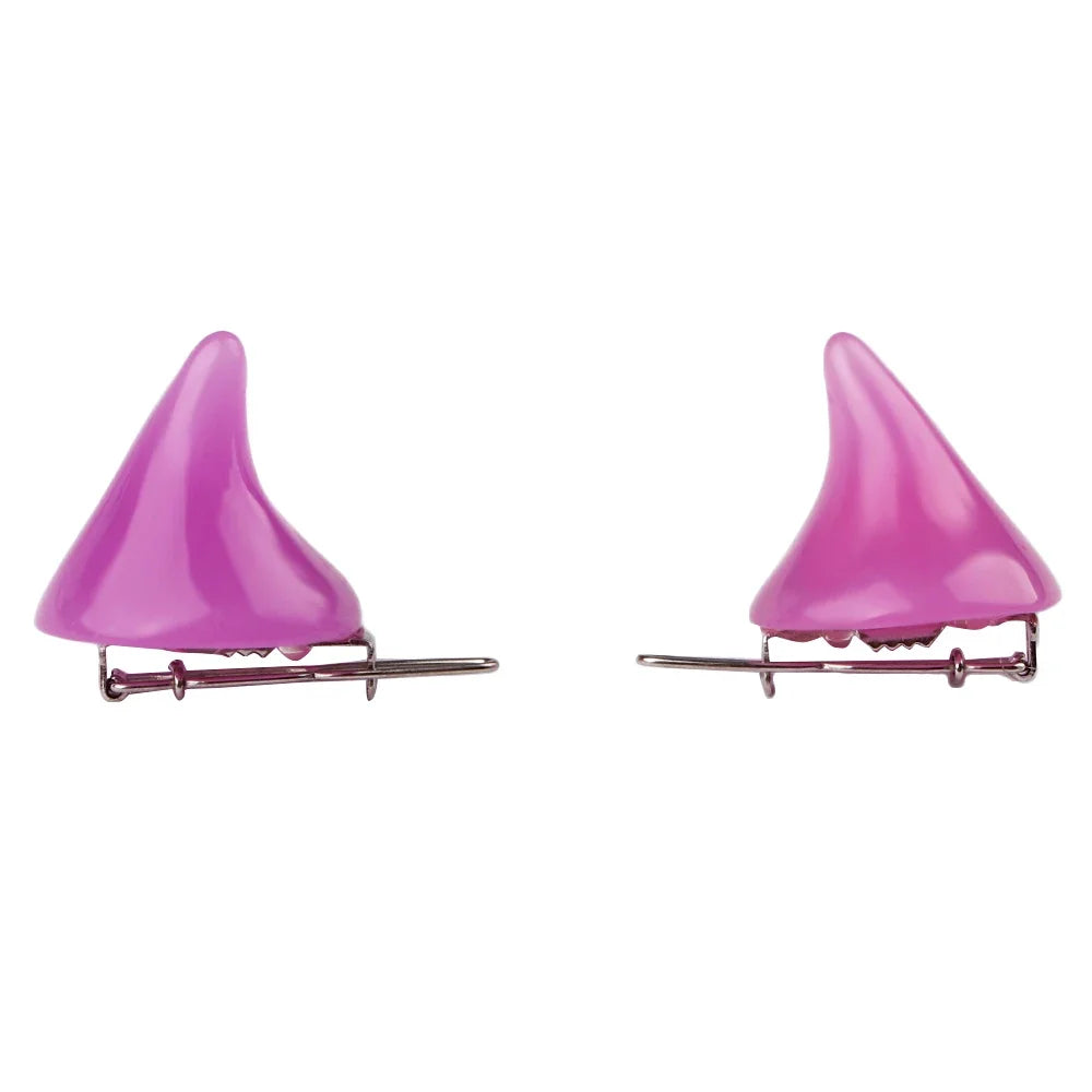 Halloween Hair Accessories Clip 1 Pair Small Demon OX Horn Hairpins Gothic Party Cosplay Costume Pin Hairpins Costume Horn Good Vibrations