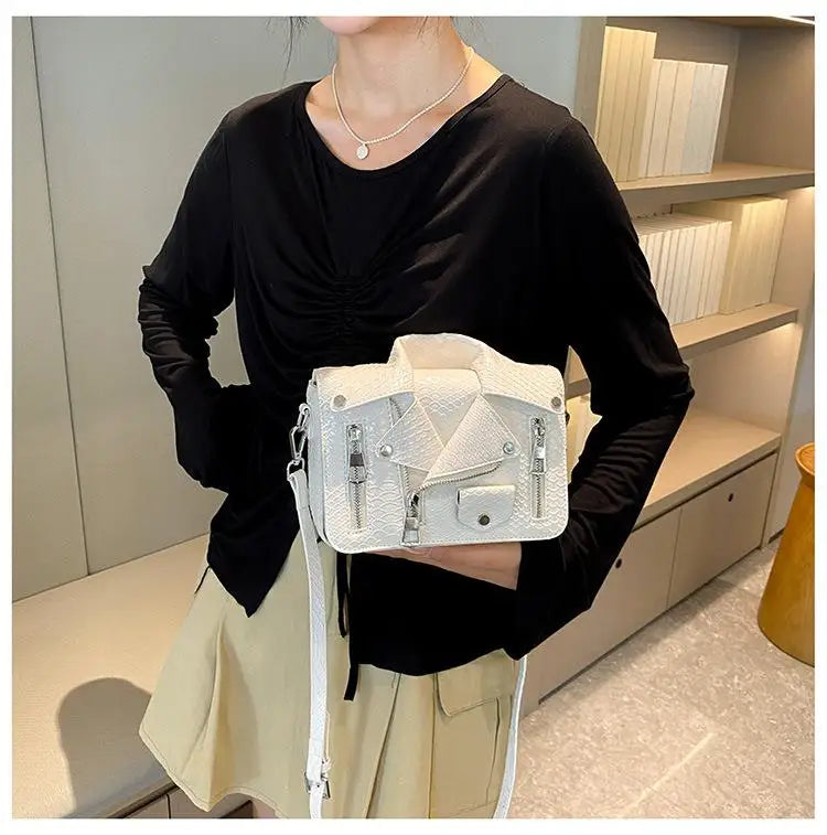 Fashion Jacket Design Crossbody Bag PU Clothes Shape Women Handbag Purse Brand Designer Lady Shoulder Bags Luxury Women's Bag Good Vibrations