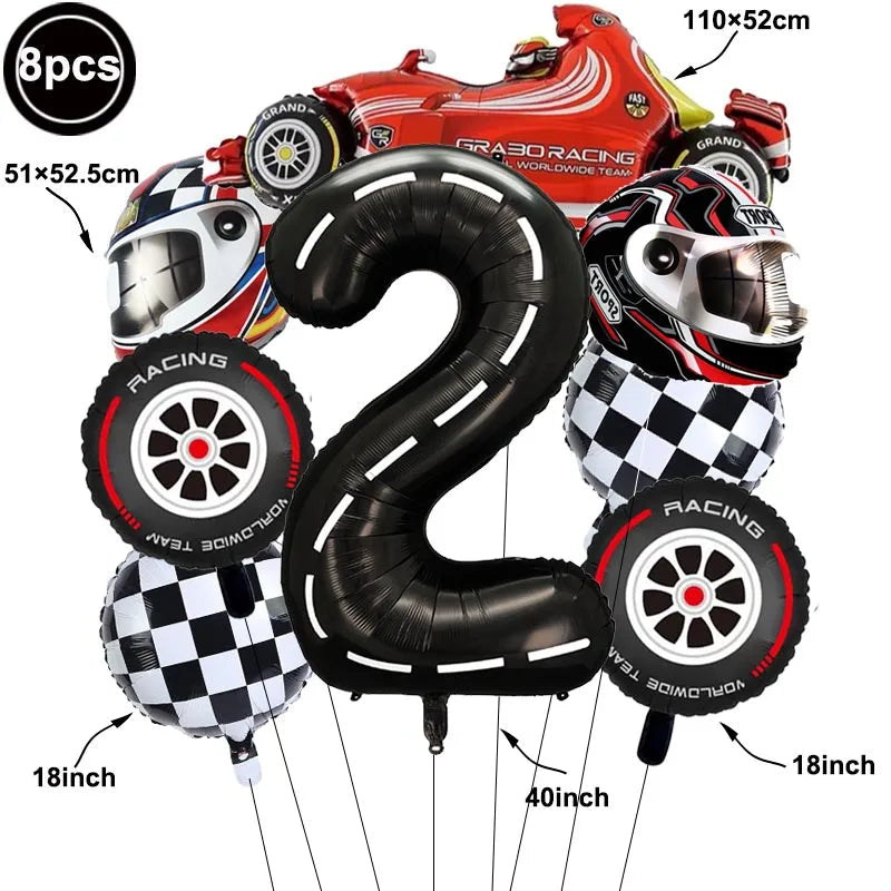 Race Car Party Tableware Plates Napkins Cup Two Fast Birthday Party Supplies Boys Racing Themed Two Years Old Party Decorations Good Vibrations