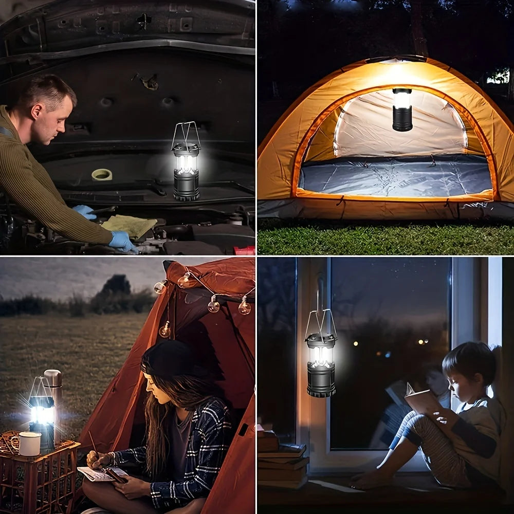 Camp Lamp, Outdoor Tent Light, Portable Lantern, Multifunctional Emergency Light, Battery Powered (Batteries Not Included) Good Vibrations