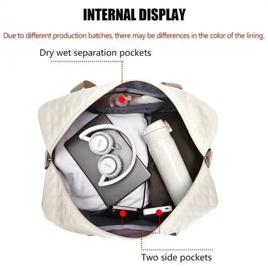 Lightweight Luggage Bag, Large Capacity Travel Duffle Bag Gym Tote Bags, Shoulder Weekender Overnight Bag Good Vibrations Adult Super Store