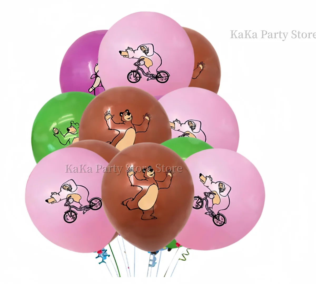 Girl and the Bear Birthday Decorations Disposable Tableware Tablecloth Cup Plate Napkin Balloons Baby Shower kids Party Favors Good Vibrations