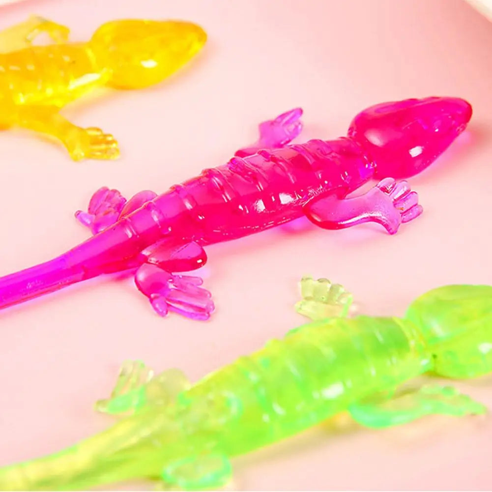 1-10X Colorful Lizard Retractable Sticky Gadget Toys For Kids Birthday Party Favors Pinata Fillers Halloween Gift Pinata Filler Good Vibrations