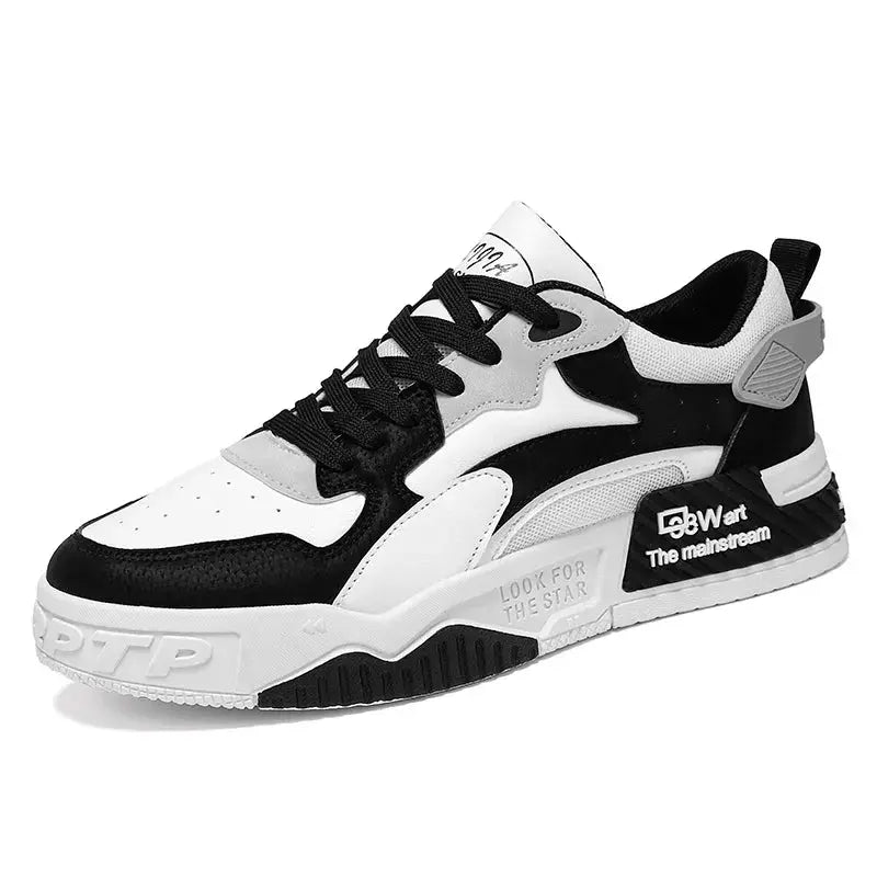 New Autumn Men's Sneakers Men's Comfortable Platform Shoes- Lace-up Vulcanized Shoes White Casual Sneakers Zapatillas Good Vibrations