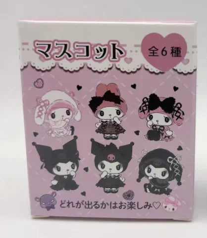 Sanrio Blind Box Black Rice My Melody Cartoon Character Doll Kuromi Pendant Third Generation Doll Blind Box Surprise Pack Cute Good Vibrations