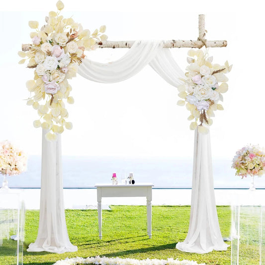 Yannew Artificial Arch Flowers Swag for Boho Wedding Baby Shower Ceremony Flower Garlands Arrangement Reception Backdrop Decor Good Vibrations