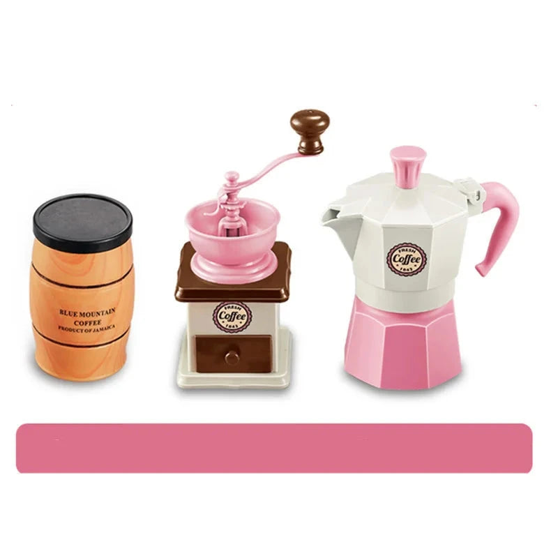 DIY Pretend Play Toy Simulation Tea Set Tableware Play House Kitchen Afternoon Tea Game Toys Gifts For Children Kids Girls Good Vibrations