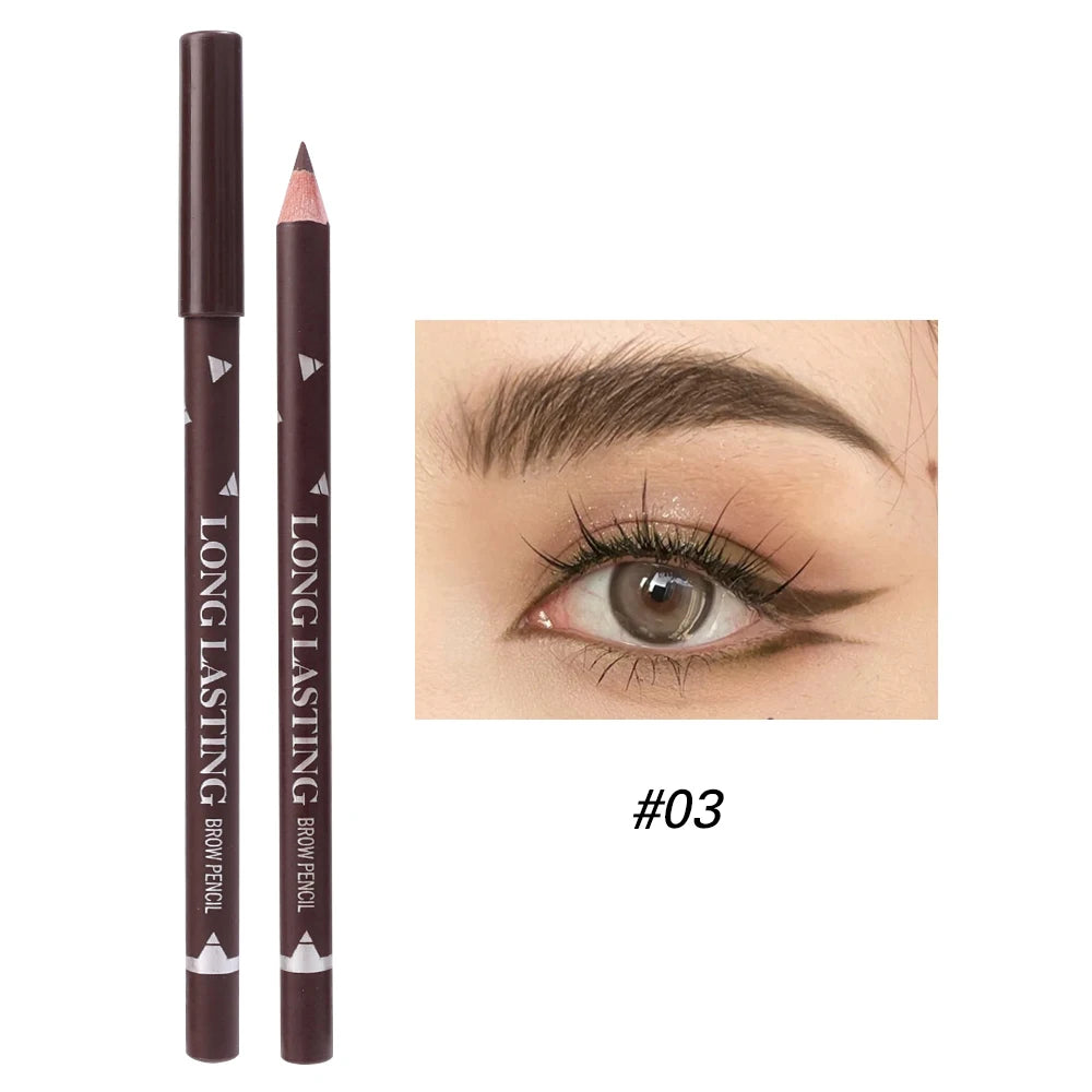 Natural Microblading Eyebrow Pencil Waterproof Eye Brow Enhancer Pen Long Lasting Eyes Makeup Tools Cosmetics Black Brown Gray Good Vibrations