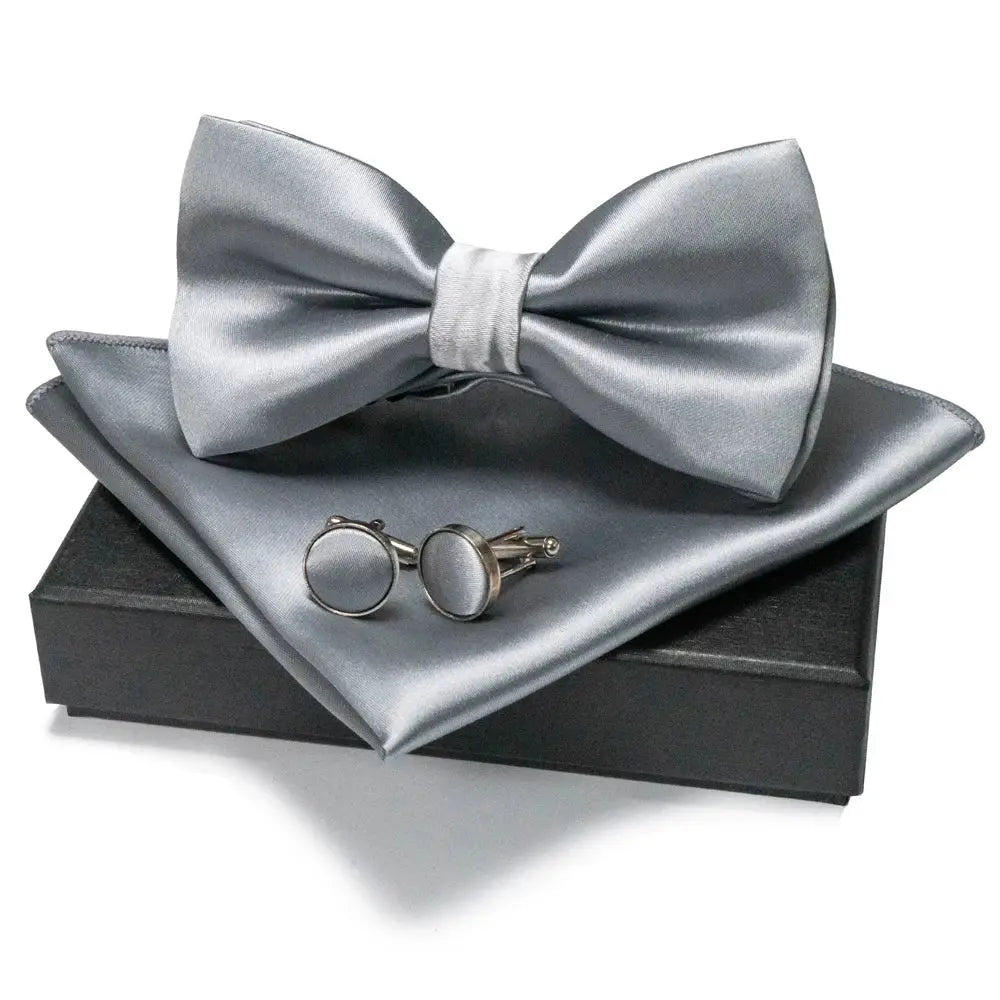 EASTEPIC Men's Bow Tie Sets Including Cufflinks and Handkerchieves Bow Ties with Adjustable Straps for Formal Occasions Good Vibrations