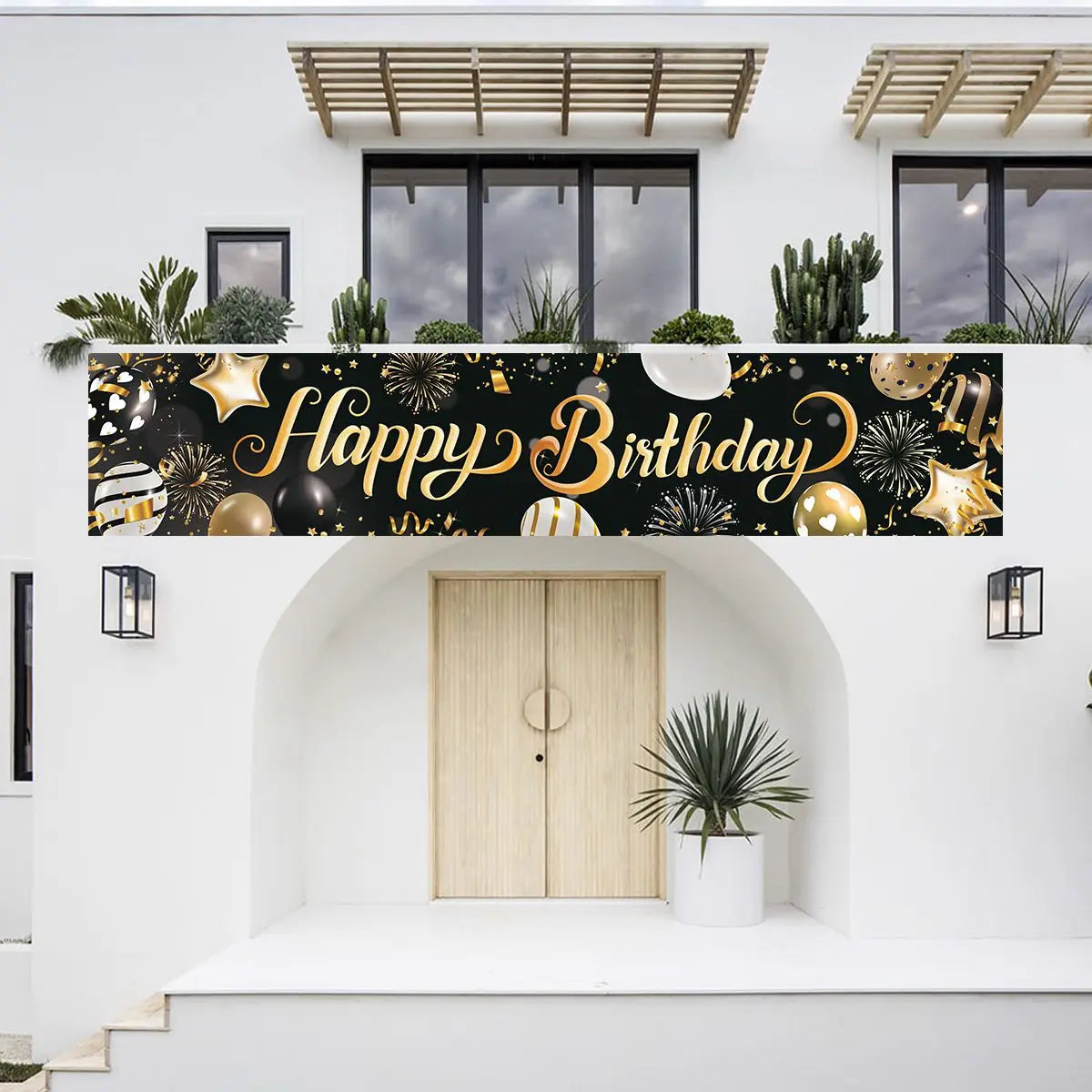 Happy Birthday Banner Birthday Party Decoration Kids Boys Girl Baby Shower Decoration Bunting Garland Banners Flags Anniversary Good Vibrations