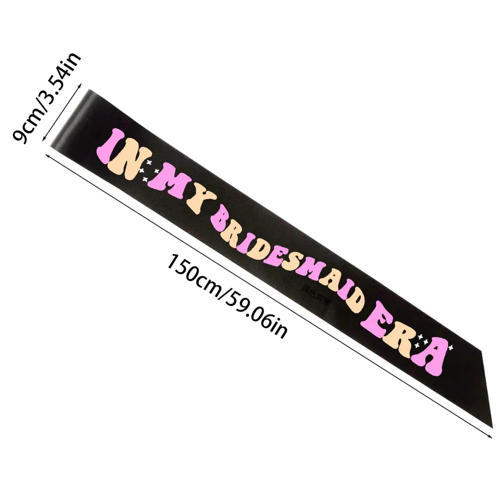 In my bride era sash Bride to be Future Mrs Bachelorette hen Party bridal shower wedding decoration Bridesmaid proposal gift Good Vibrations