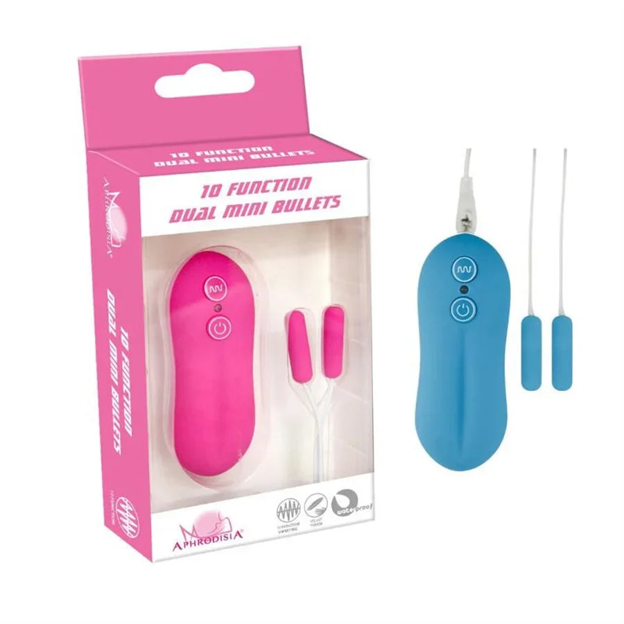 10 Speed Dual Bullet Vibe Vibrator - Double Eggs Toy
