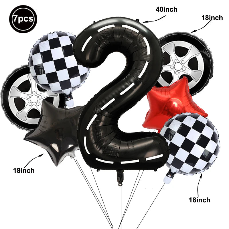 Race Car Party Tableware Plates Napkins Cup Two Fast Birthday Party Supplies Boys Racing Themed Two Years Old Party Decorations Good Vibrations
