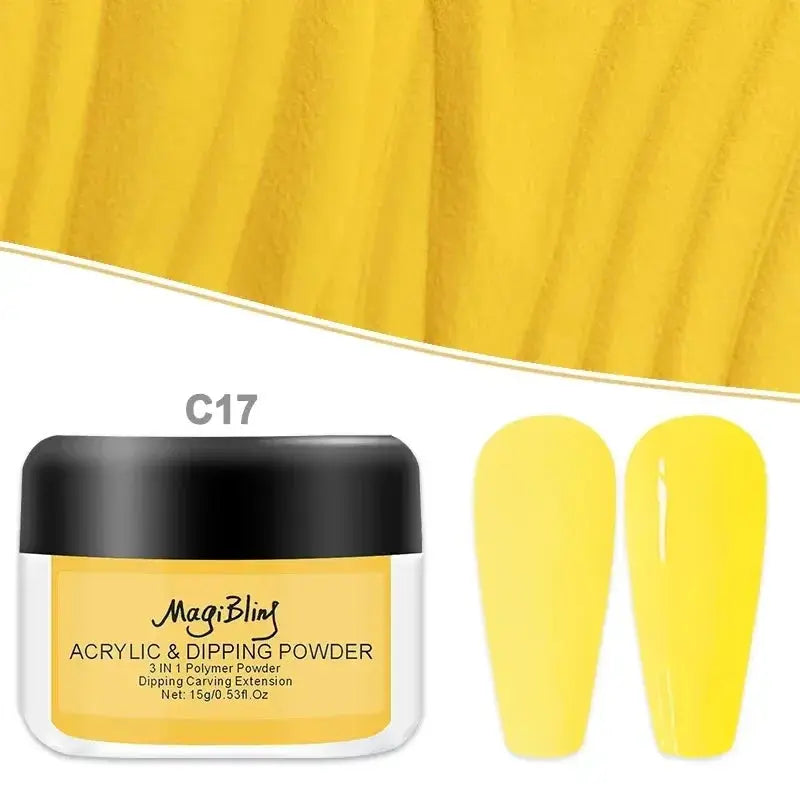 15g Acrylic Powder Light Color Carving Nail Polymer Tip Extension Crystal Powders Manicure Professional Nails Art Accessories Good Vibrations