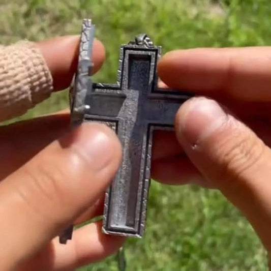 Squid Necklace Set Cross Shaped Necklace With Compartment Necklace With Old Cross Pendant, Necklace With Cross Shaped Necklace