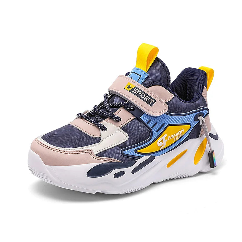 New Children's Tennis Shoes Students Scool Shoes Fashion Boy's Sport Shoes Anti-slippery Soft-soled Sneakers For Kids Good Vibrations