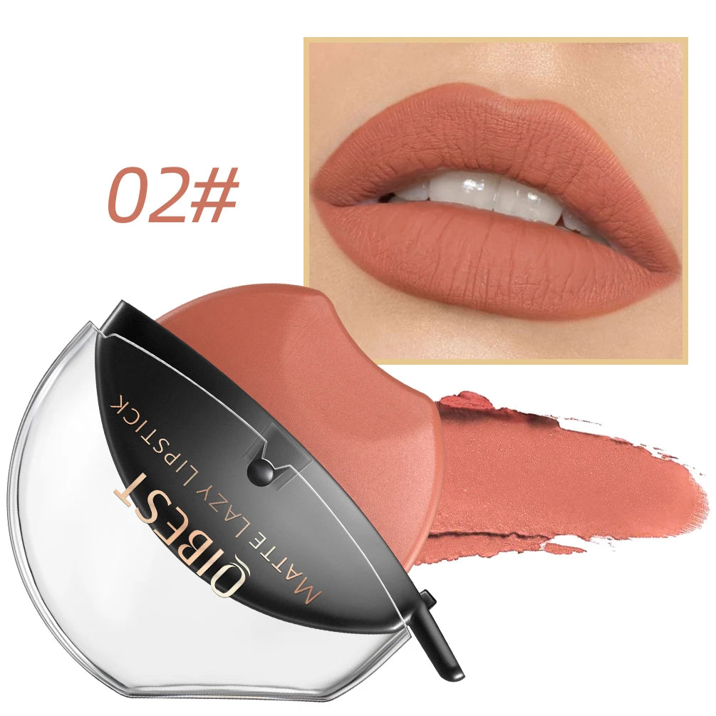 Lip-shaped lipstick seal Sip into makeup lazy blush lipstick Matte makeup effect Moisturizing lip gloss Waterproof non-stick cup Good Vibrations