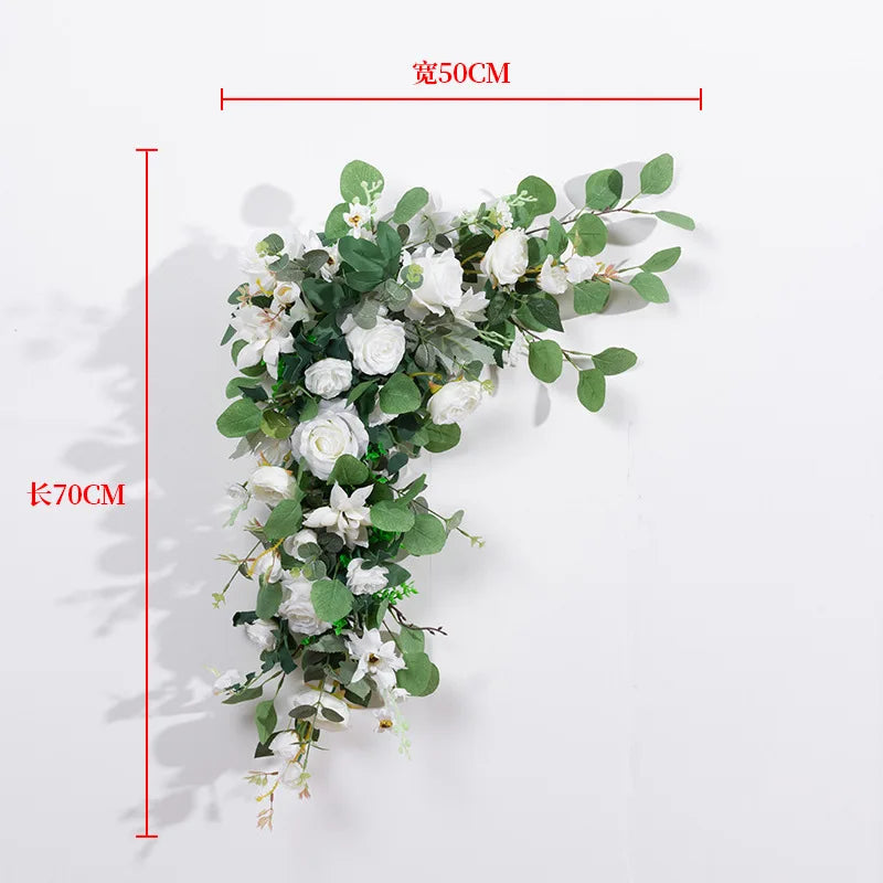 Artificial Flower For Wedding Welcome Sign Decoration Window Hall Exhibition Decor Photo Props Flower Backdrop Party Arrangement Good Vibrations