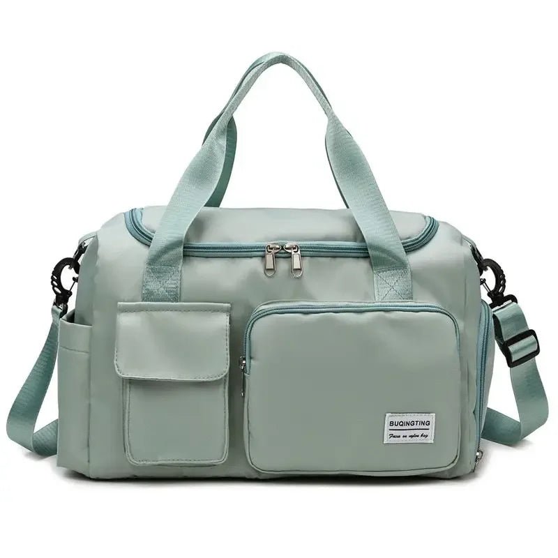 Travel Bag Large Capacity Weekender Carry On Duffle Bags with Shoe Compartment Sports Fitness Bags for Women Shoulder Bag Good Vibrations