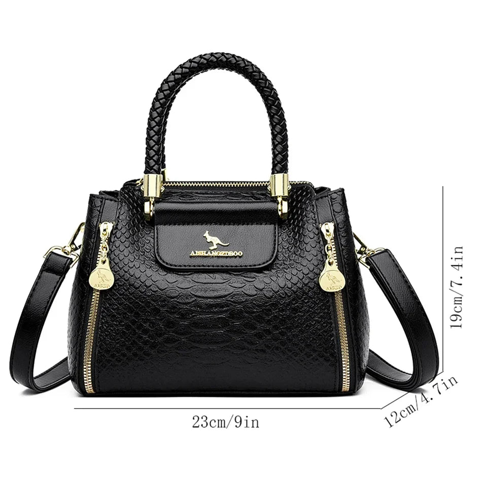 Fashion Crossbody Bags for Women Designer Ladies Purses and Handbags High-quality Soft Leather Women Shoulder Messenger Bags Sac Good Vibrations
