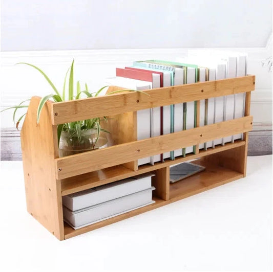 Bamboo Dollhouse Bookshelf,Custom Wooden Book Storage Shelf For House Accessories With Drawers,Wooden Bookcase Storage Good Vibrations