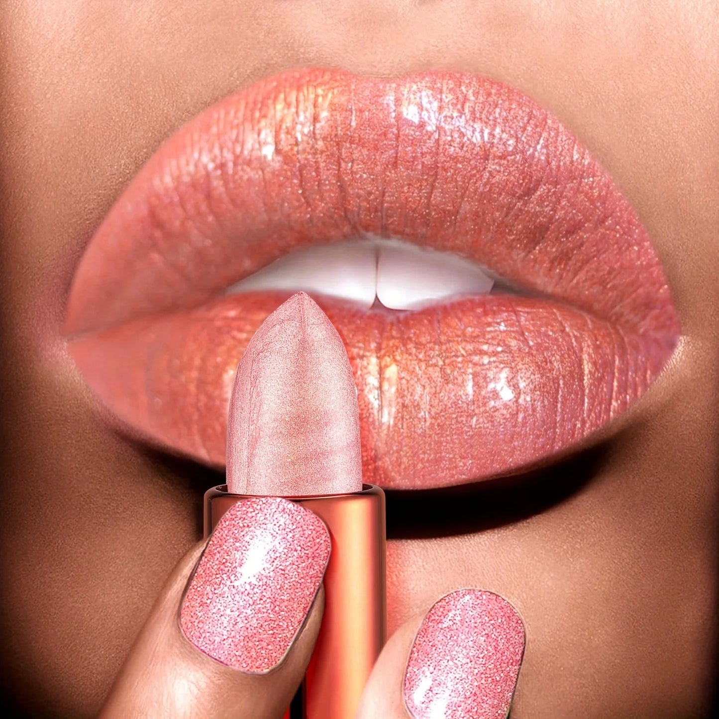 Rose smoke powder, bright starry sky, glossy velvet texture, durable, make your lips shiny, waterproof, anti-fouling. Good Vibrations