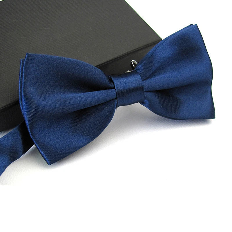 Mens Adult Bowtie Classic Fashion Wedding Party Formal Satin Gift Plaids Multicolor Adjust Neck Bow Tie Clip-On Good Vibrations