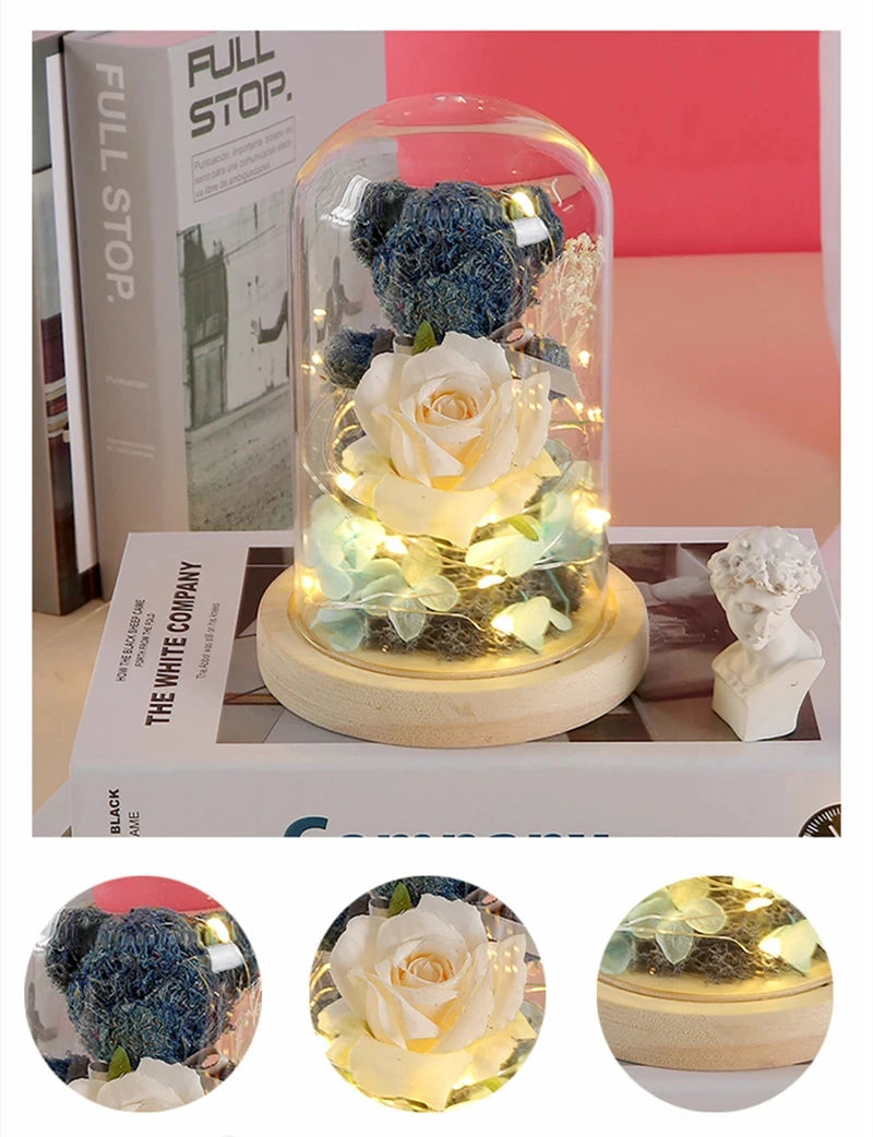 Valentine's Day Gift for Girlfriend Eternal Rose LED Light Flower Luminous Decoration Wedding Decor Creative Mother's Gifts Good Vibrations Adult Super Store