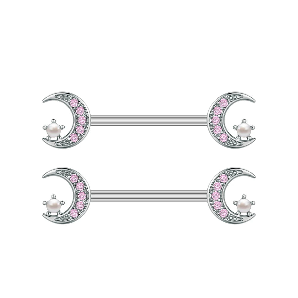 14G Titanium Stainless Butterfly Cat Crystals CZs Shield Barbell Nipple Rings Mixed-Style Heart Flower Dangled Nipple Piercing Good Vibrations Adult Super Store