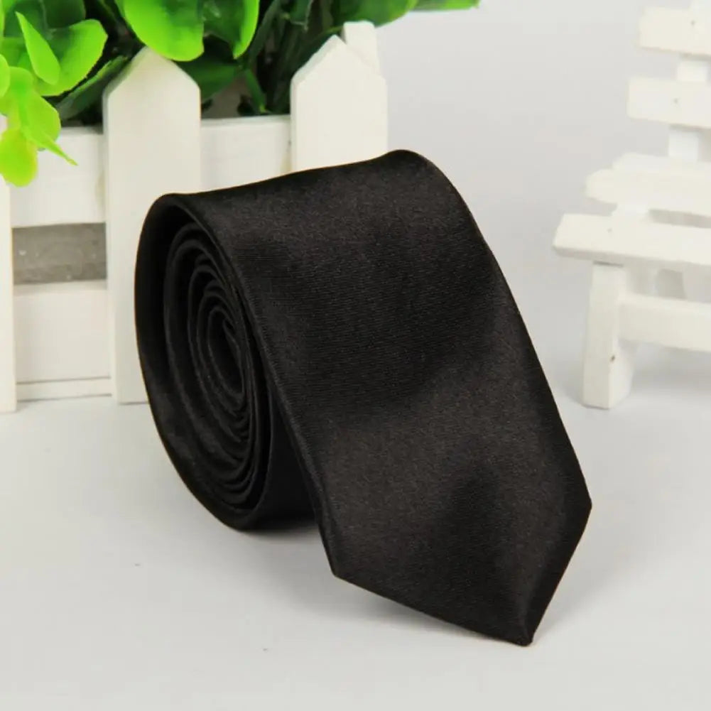 Mans Accessories Slim Skinny Tie for Men Jacquard Woven Solid Champagne Orange Red Purple Blue Ties Wedding Necktie corbatas par Good Vibrations