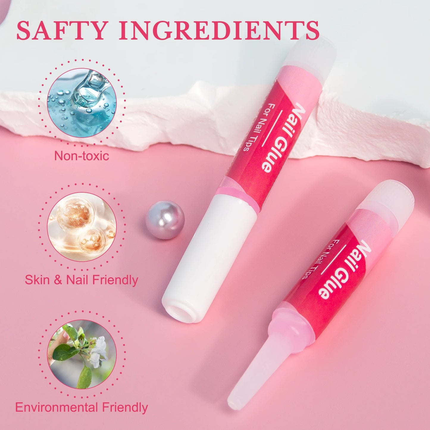 14PCS Nail Glue for Press on Nails for Nail Tips Acrylic Nail Glue Long Lasting Super Strong Nail Glue for Nails Salon Good Vibrations