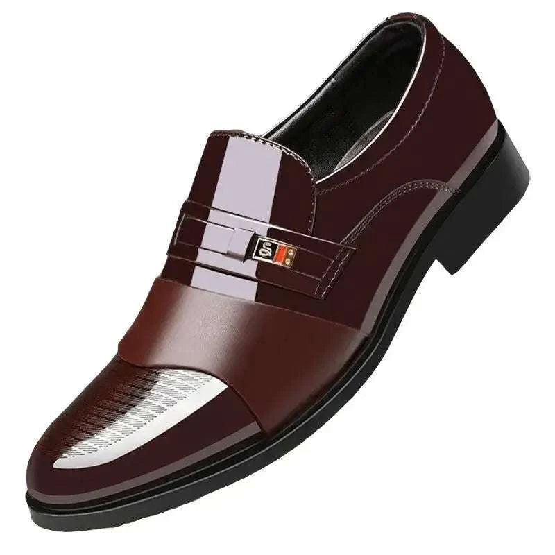 New men's formal leather Shoes Casual business non slip footwear Fashion minimalist work shoes Comfortable male flat Zapatillas Good Vibrations