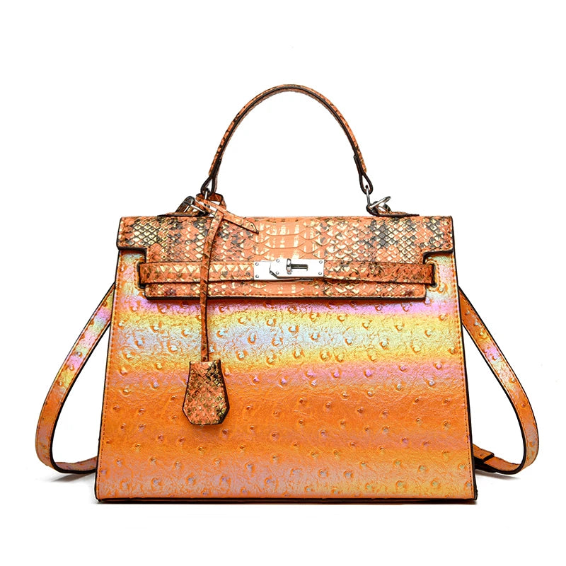 Elegant Retro Satchel Bag - Designer Crossbody Purse With Vintage Textured Finish And Modern Functionality Good Vibrations