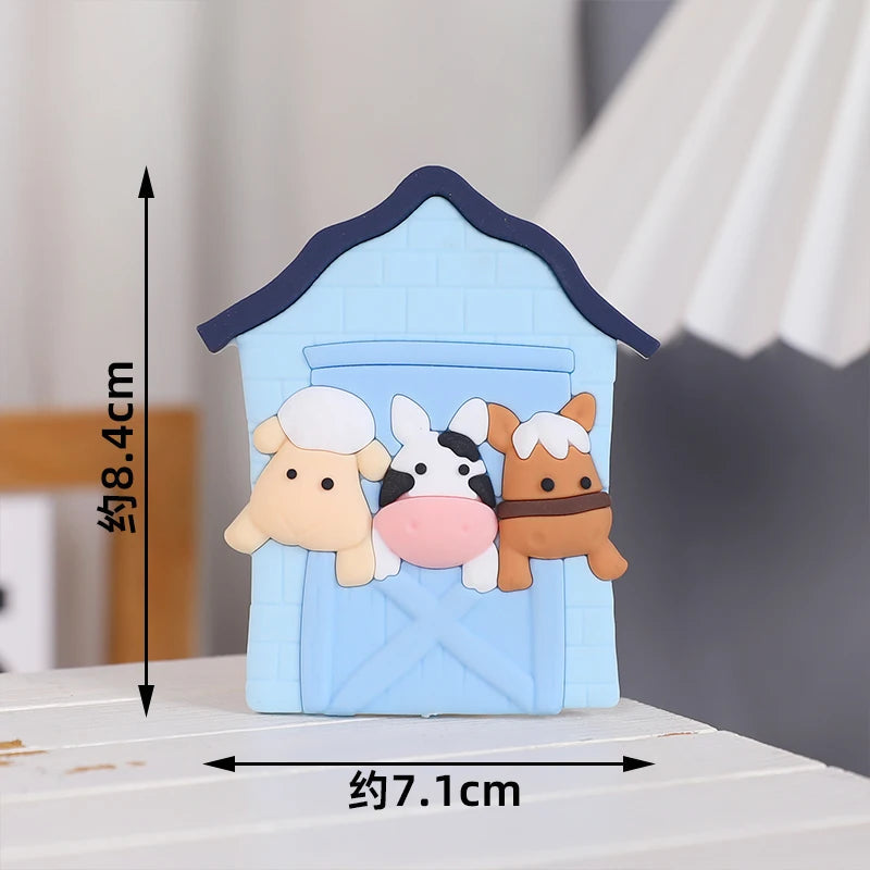Farm Series Cake Topper Lambs Ponies Piglets Chickens Ducks Haystacks for Children's One Year Old Birthday Party Cake Decoration Good Vibrations