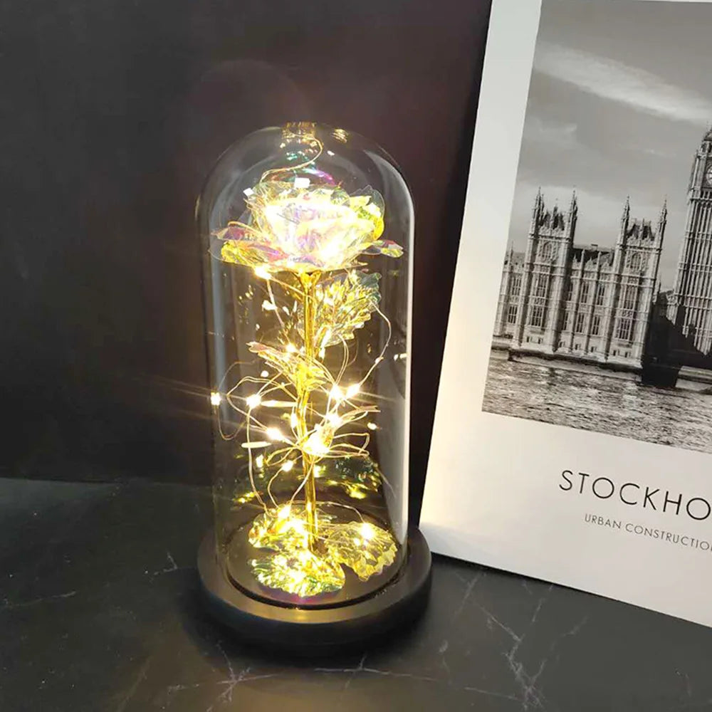 Valentine's Day Gift for Girlfriend Eternal Rose LED Light Flower Luminous Decoration Wedding Decor Creative Mother's Gifts Good Vibrations Adult Super Store